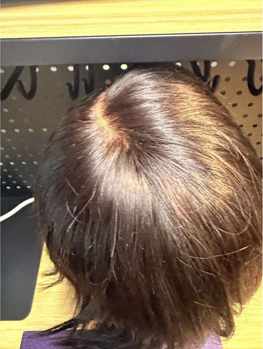 LUVME For You Dark Brown Human Hair Wig Shoulder Length Side Part Lace Wig Bob *